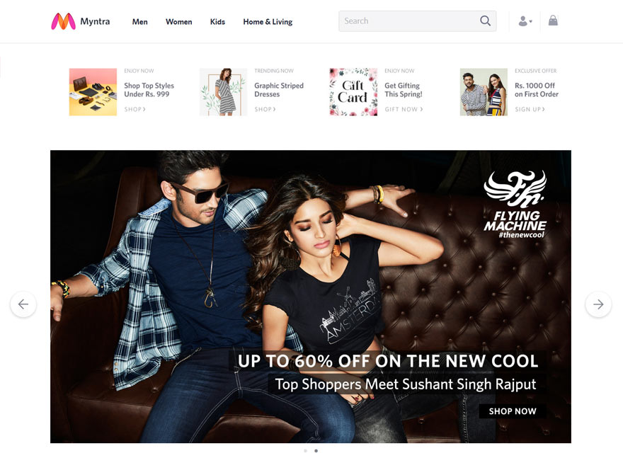 Myntra Website Screenshot